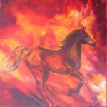 Fire Horse 2 - oils on canvas 20 x 24 inches $450
