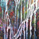 Mount Ruapehu Cascades - 24 x 35 inches acrylics on MDF $200