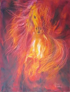 Spirit of Fire - oils on canvas 12x16 inches $350